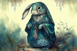 Fototapeta Konie - chinese rabbit, Year of the Rabbit, chinese lunar newy year 2023, cute bunny, generative AI