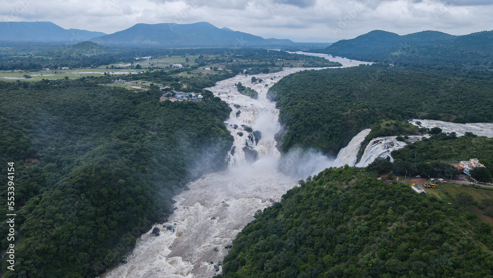 Waterfall Files Shivanasamudra waterfalls, Karnataka. Kaveri river. Stock Photo | Adobe ...