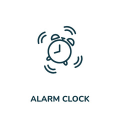 Wall Mural - alarm clock icon vector. ringing alarm clock icon vector symbol illustration. modern simple vector icon for your design. ringing icon vector