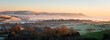 Kingston near Lewes St Pancras church catching the sunrise on a frosty December morning from Kingston Ridge south downs east Sussex south east England