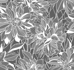 vector floral lace seamless pattern