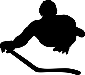 Poster - Ice Hockey Player Sports Silhouette