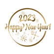2023 Happy New Year Nowy rok, Happy New 2023 gold