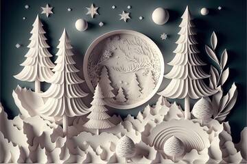 Wall Mural - Digital illustration about Christmas imagery.