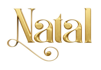 Wall Mural - Christmas label in portuguese in 3d render