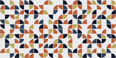 Poster - Colored abstract quarters. Abstract quarters for pillows, textiles and other prints. Vector decor and print, stylish design of seamless surfaces. Textured pattern.