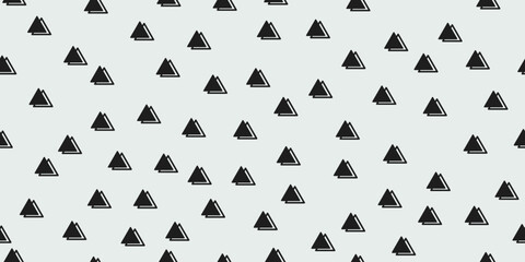 Poster - Black triangles are randomly placed on the wallpaper. Vector decor and print, stylish design of seamless surfaces.