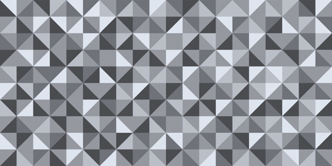 Poster - Geometric gray tiles. Vector decor and print, stylish design of seamless surfaces. 3d geometric seamless tiles.