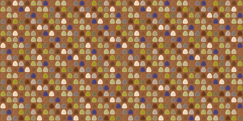 Poster - Mosaic of colorful mounds. Vector decor and print, stylish design of seamless surfaces.