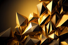 イメージ素材:抽象的な美しいゴールドの3DCGイメージ