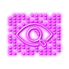 Poster - artificial intelligence line icon. search ai sign. neon light effect outline icon.