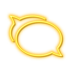 Poster - talk bubble line icon. speech bubble sign. chat message. neon light effect outline icon.