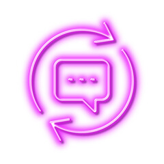 Aufkleber - update comments line icon. chat sign. neon light effect outline icon.