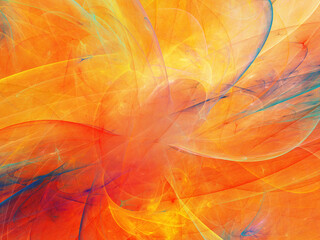 orange abstract fractal background 3d rendering illustration