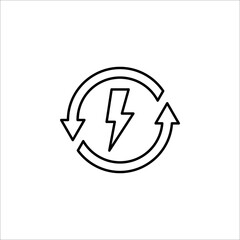 Wall Mural - Lightning, electric power vector logo design element. Energy and thunder electricity symbol concept.