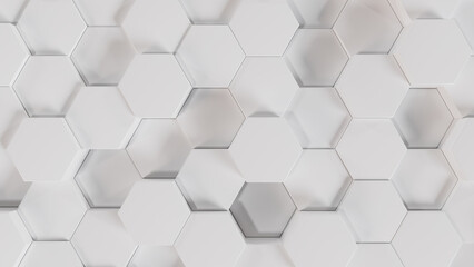 Sticker - Digital background of the hexagon. Beautiful 3D render of geometry element