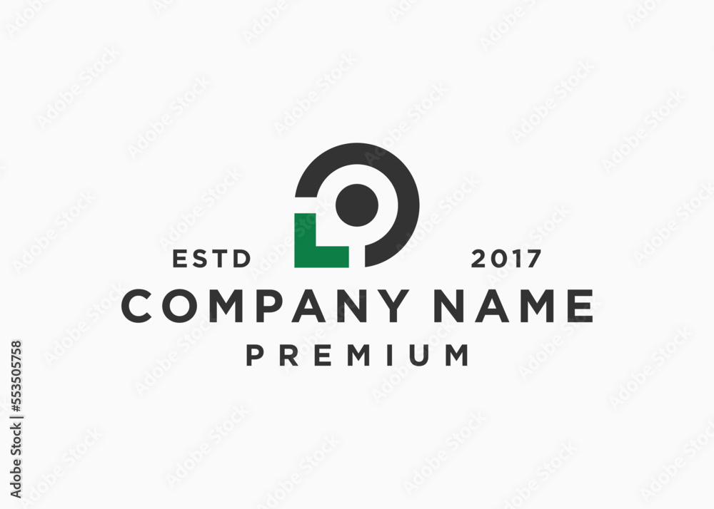 initials letter lo logo design vector illustration template Stock ...