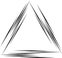 Wall Mural - Lines in Triangle Form . Triangular Vector Illustration .Technology banner Logo . Design element . Abstract Geometric shape .