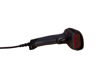 manual bar code scanner isolated on white background
