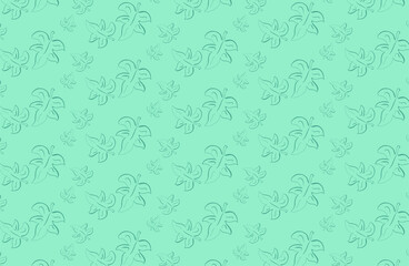 Wall Mural - pattern of green leaves