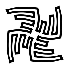 Fototapete - Geometric art shape. PNG with transparent background