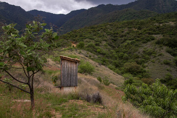 Outhouse in the hills of Oaxaca, Mexico