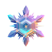 Purple Snowflake, Digital Illustration Cut Out