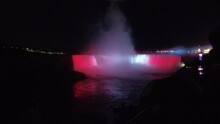 Niagara Falls With People Taking Cellphone Video Shots Of Niagara Falls