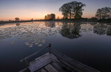 Fototapeta Łazienka - Sunrise over the small lake, Obórki, Mazowsze, Poland