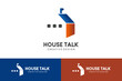 © SlametWahono - Home talking or home consulting logo design with simple negative space style