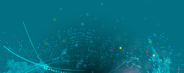 Technology data background, idea of global business solution