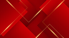 Luxury Red And Gold Abstract Background