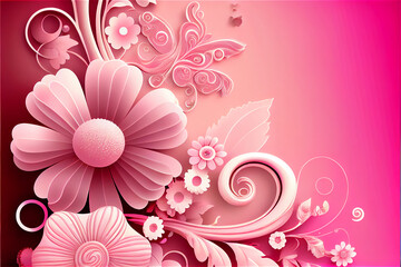 Lovely fantasy pink background in soft pastel tones