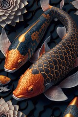 Koi Fish pattern design