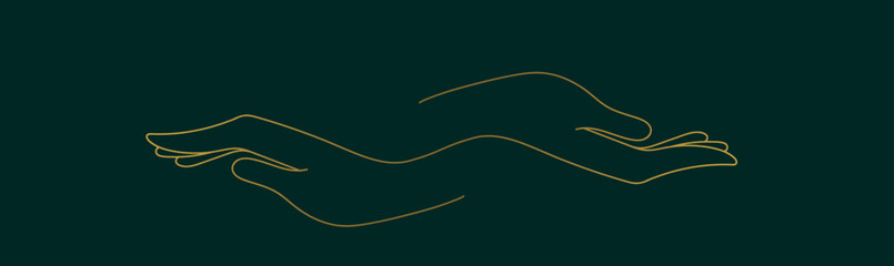 Fototapete - Hand logo vector icon. Massage.