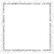 © i_fleurs - silver glitter square frame isolated on transparent background illustration, png, clip art