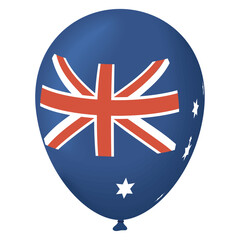 Sticker - australian flag in balloon helium