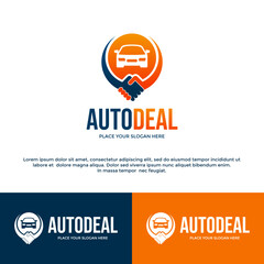 Auto deal vector logo template