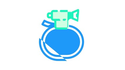 Wall Mural - hose clamp color icon animation