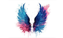 Beautiful Magic Watercolor Angel Wings