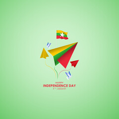 vector illustration for Myanmar independence day