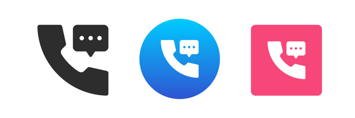 Poster - Contact us helpline assistance button chat phone communication connection icon set vector flat