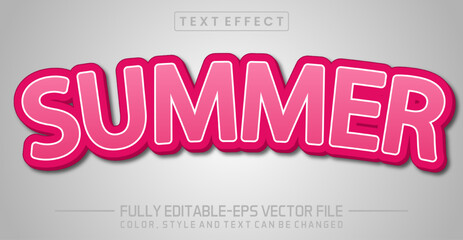 Poster - Editable Summer text effect - Summer text style theme.