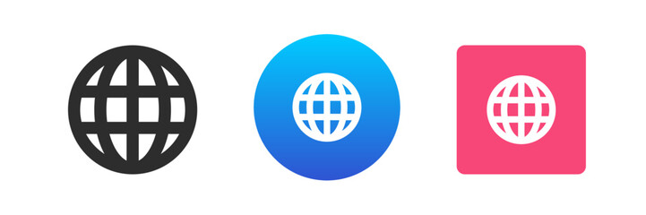 Poster - Internet connection browser cyberspace global navigation technology icon set vector flat
