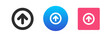 © provectors - Upward arrow directional pointer navigation cyberspace direct element icon set vector flat