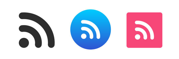 Poster - Wifi zone remotely internet connection cyberspace signal transmission wave icon set vector flat