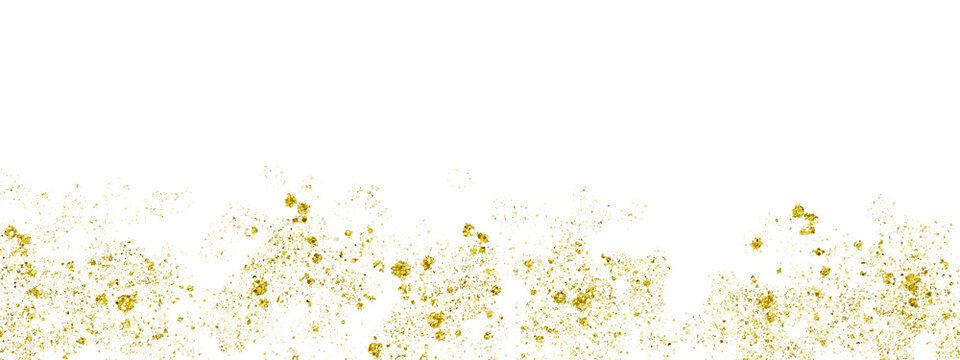 Wall Mural -  - Gold splash particles isolated, overlay metallic background, luxury golden texture, small glitter points illustration