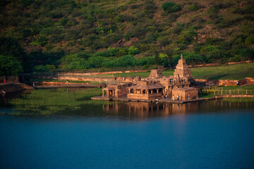 Ancient Bhutanatha temple of Badami next to Agasthya lake(Agasthya tirtha)