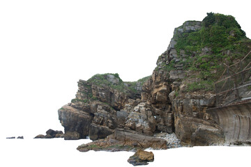 Poster - Isolated PNG cutout of a cliff on a transparent background, ideal for photobashing, matte-painting, concept art