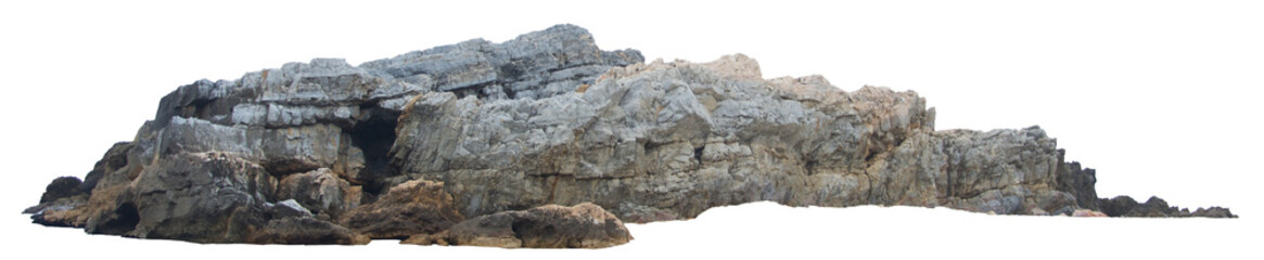 Poster - Isolated PNG cutout of a rock on a transparent background, ideal for photobashing, matte-painting, concept art